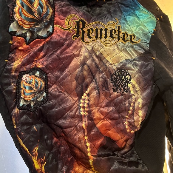 REMETEE of LA hooded  jacket. Seriously beautiful!! Satin embroidered Small - Picture 15 of 16